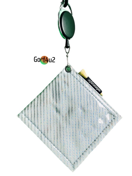 Ręcznik do piłeczki golfowej i kija do golfa biały cały