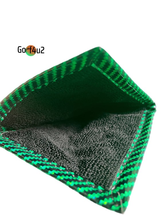 Ręcznik do piłeczki golfowej i kija do golfa ziolono czarny środek