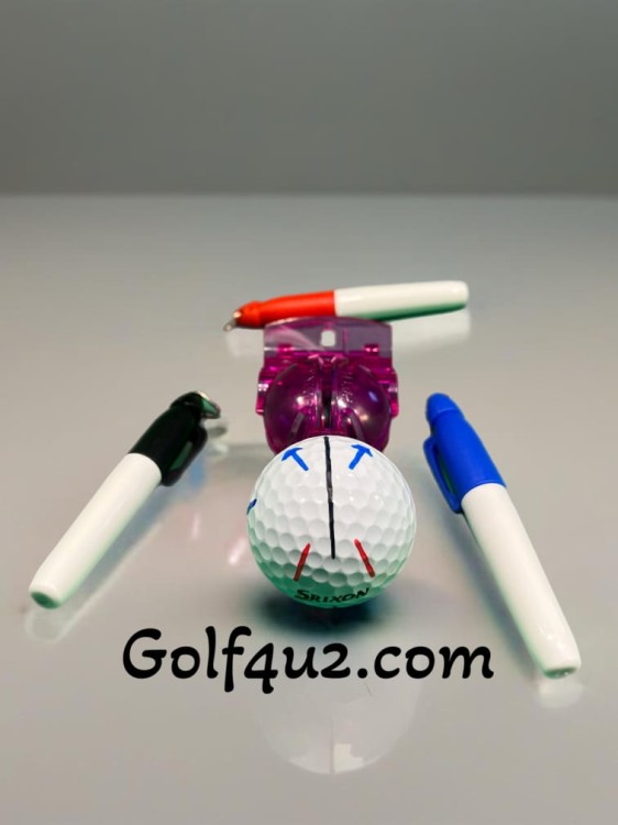 znacznik pilki golfowej linie na pilce front