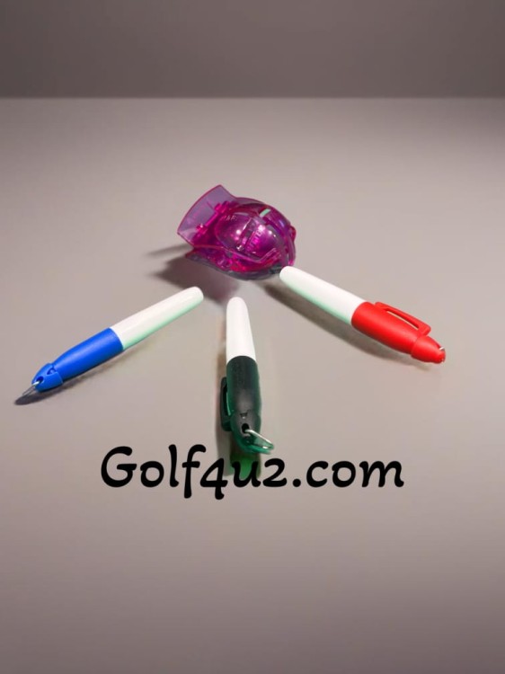 znacznik pilki golfowej marker czerwony czarny niebieski