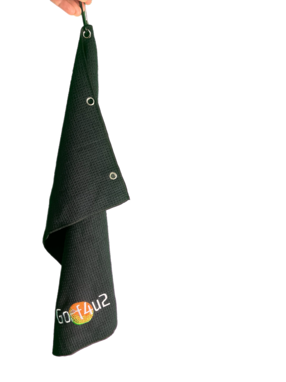 Ręcznik czarny do czyszczenia kijów i piłeczek golfowych