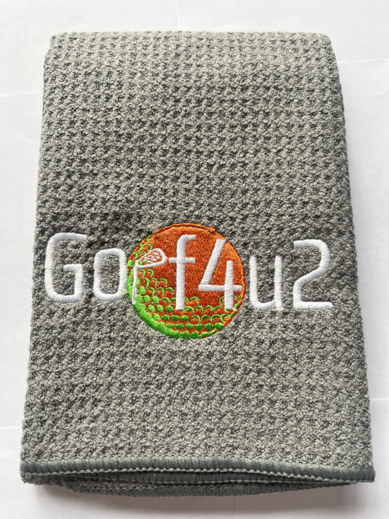 Ręcznik Szary do czyszczenia kijów piłek golfowych_złożony